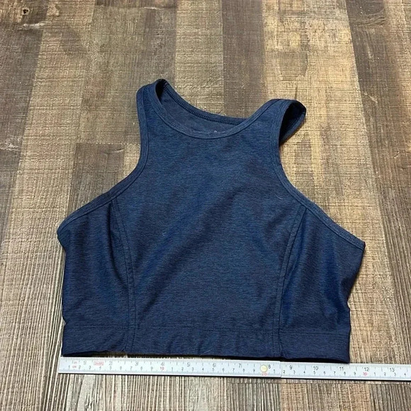 Outdoor Voices Womens Athena crop top blue Racerback Yoga polyester spandex Y2K‎ - Picture 1 of 8
